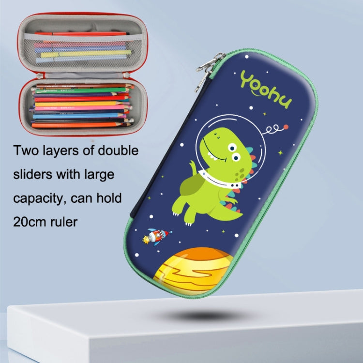 S-888 Elementary School Cartoon EVA Pencil Case Anti-fall Stationery Box, Style:(Graphic Green Dinosaur)