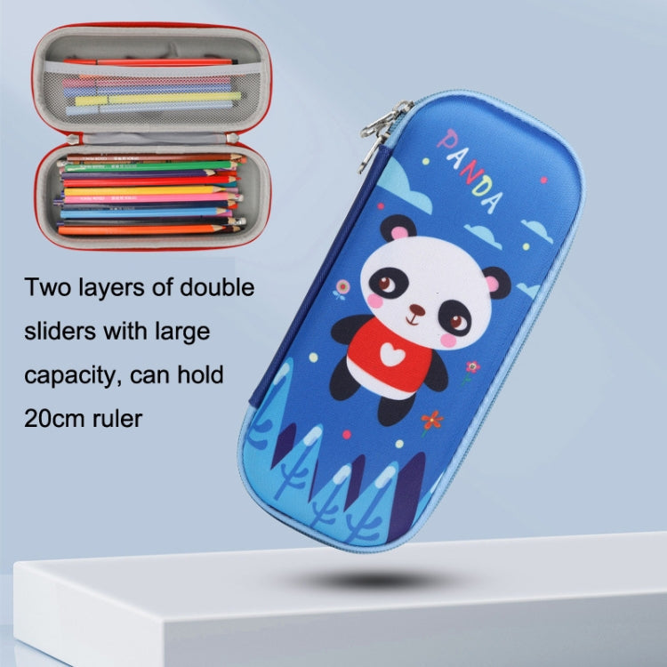 S-888 Elementary School Cartoon EVA Pencil Case Anti-fall Stationery Box, Style:(Plane panda)