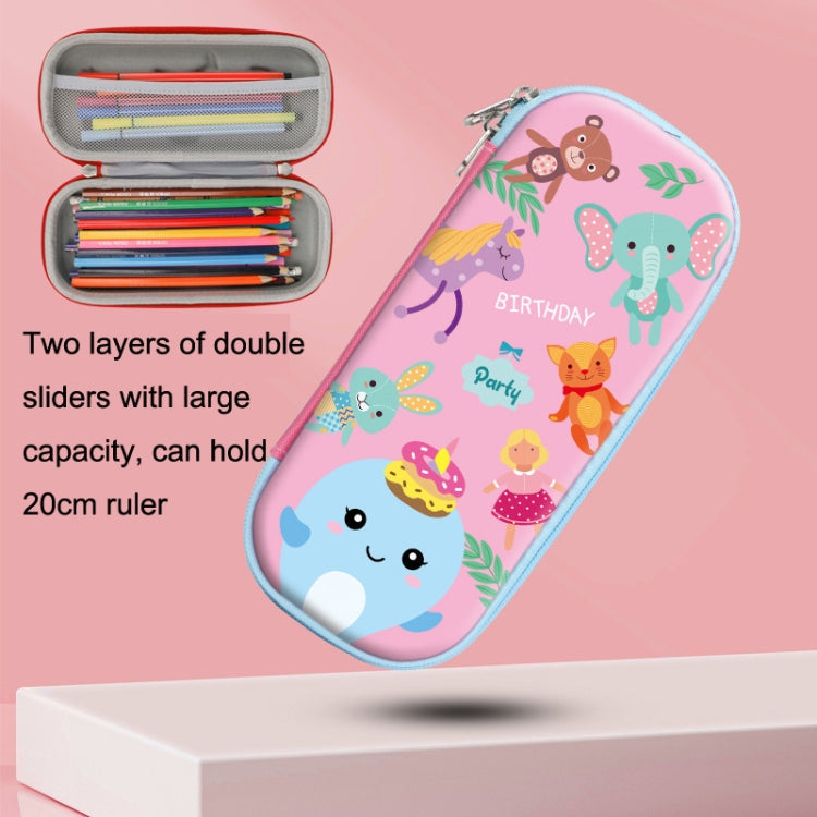 S-888 Elementary School Cartoon EVA Pencil Case Anti-fall Stationery Box, Style:(Plane party)