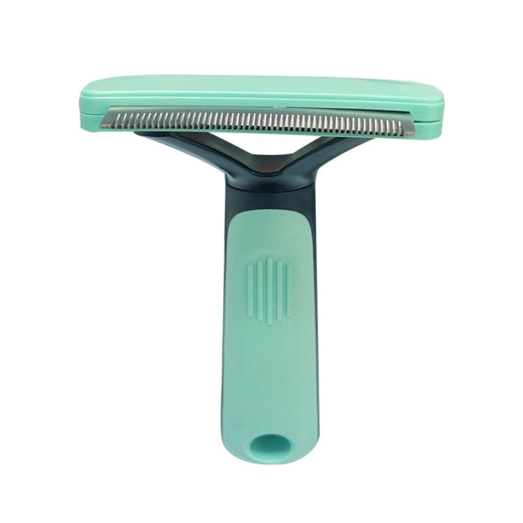 Pet Automatic Hair Removal Comb Curved Cat and Dog Open-knot Comb(Green)