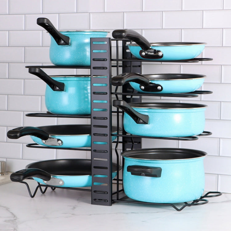 Kitchen Vertical Folding Detachable Pot Lid Holder, Specification: 8 Layers Dipping 5.0mm