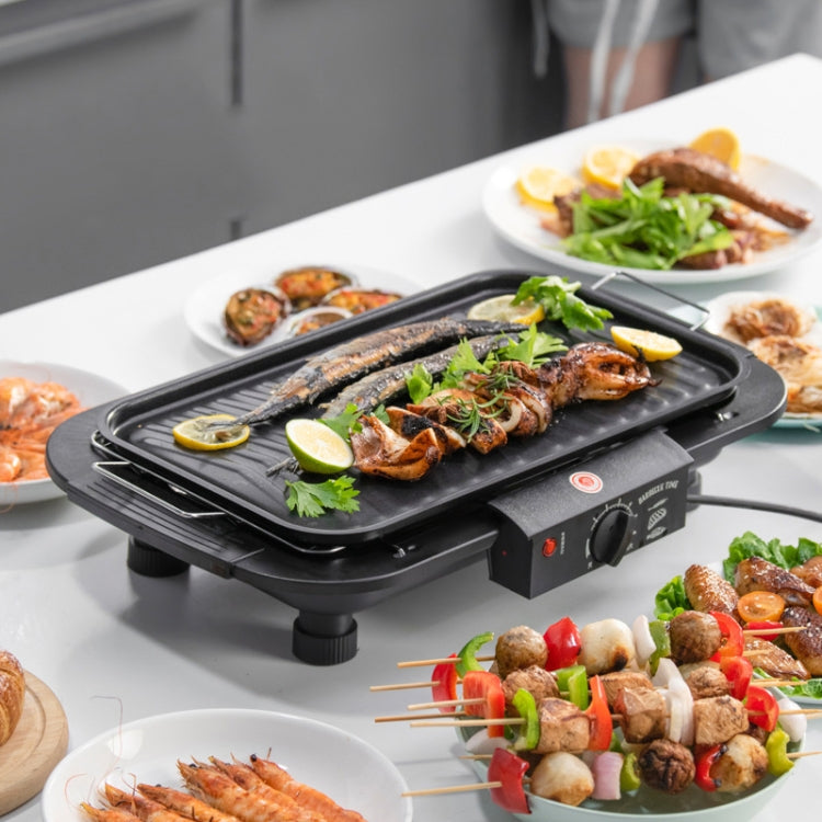 1800W Electric Grill Home BBQ Grill, EU Plug(Black)