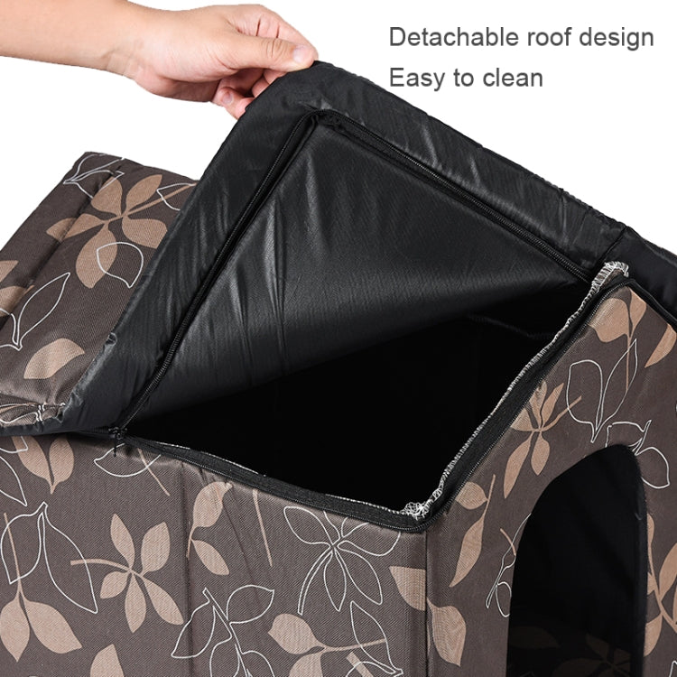 Outdoor Waterproof Oxford Cloth Pet Nest Pet Tent, Size: M(Leaves)