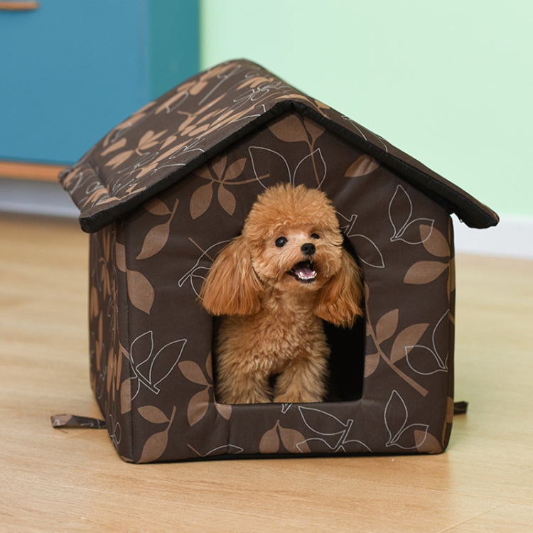 Outdoor Waterproof Oxford Cloth Pet Nest Pet Tent, Size: M(Leaves)