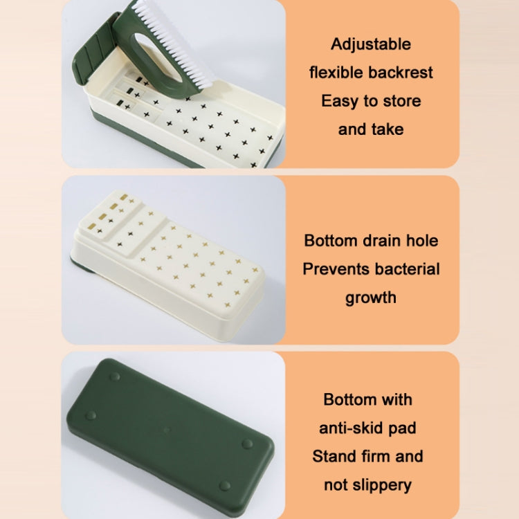 4 PCS/Set Multifunctional Crevice Cleaning Bristle Brush Set(Green)