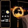 Moon Festival Hand Lantern Children Handmade DIY Materials, Color: Milky White Summer Lotus