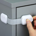 Slide Adjust Baby Safety Lock Refrigerator Drawer Lock(White)