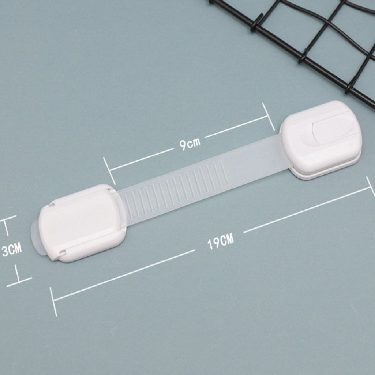 Slide Adjust Baby Safety Lock Refrigerator Drawer Lock(White)