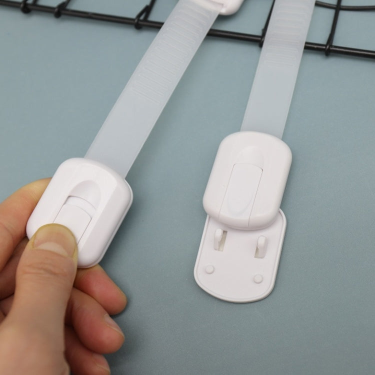 Slide Adjust Baby Safety Lock Refrigerator Drawer Lock(White)