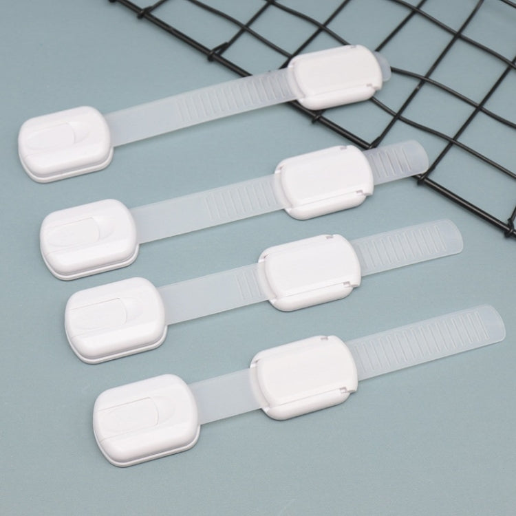 Slide Adjust Baby Safety Lock Refrigerator Drawer Lock(White)
