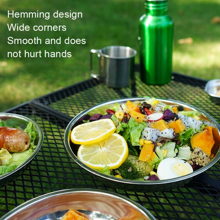 22 PCS / Set CLS Portable Stainless Steel Dinner Plate Outdoor Camping Cutlery