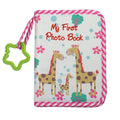 Baby Growth Memorial Cloth Photo Album With Mirror(Red)