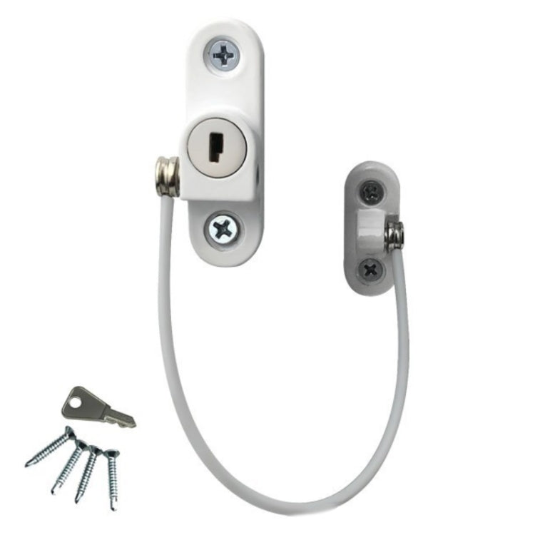 Children High-rise Anti-fall Safety Lock Window Push Limiter, Color: White