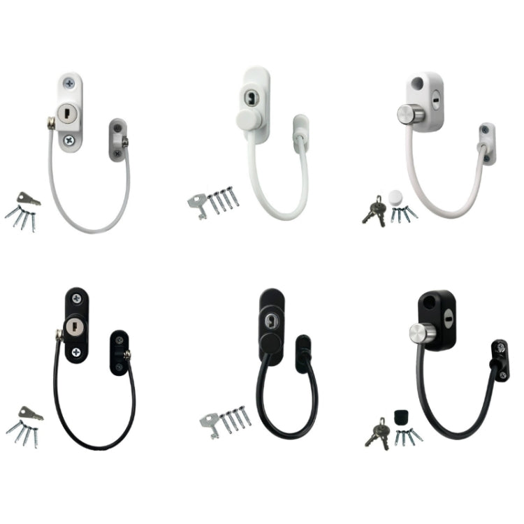 Children High-rise Anti-fall Safety Lock Window Push Limiter, Color: Black