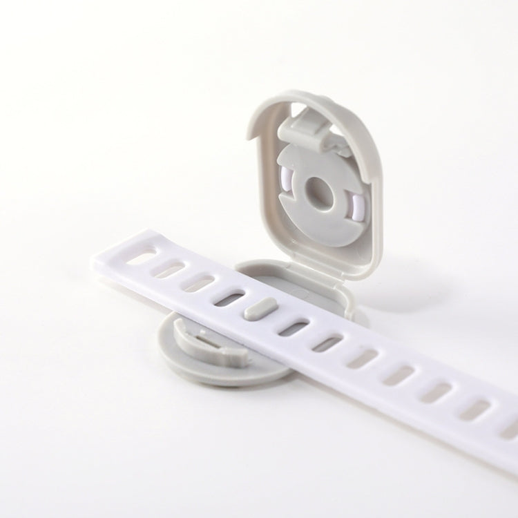 10 PCS Children Household Anti-opening Drawer Door Safety Lock, Color: Long White Gray