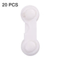 20 PCS Children Home Wardrobe Anti-opening Safety Lock(White)