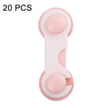 20 PCS Children Home Wardrobe Anti-opening Safety Lock(Pink)