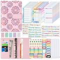 A6 Cash Budget Book Schedule Weekly Plan Monthly Plan Loose-leaf Notepad(Pink)