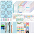 A6 Cash Budget Book Schedule Weekly Plan Monthly Plan Loose-leaf Notepad(Blue)