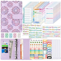 A6 Cash Budget Book Schedule Weekly Plan Monthly Plan Loose-leaf Notepad(Purple)