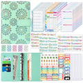 A6 Cash Budget Book Schedule Weekly Plan Monthly Plan Loose-leaf Notepad(Green)