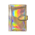 Laser Macaron Loose-leaf Notebook A6 Notepad Shell Without Inner Pages(Rose Gold)