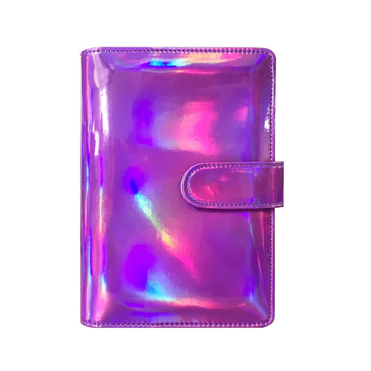 Laser Macaron Loose-leaf Notebook A6 Notepad Shell Without Inner Pages(Charming Purple)