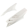 1 Pair Motorcycle Helmet  Horns Plastic Paste Decoration(White)
