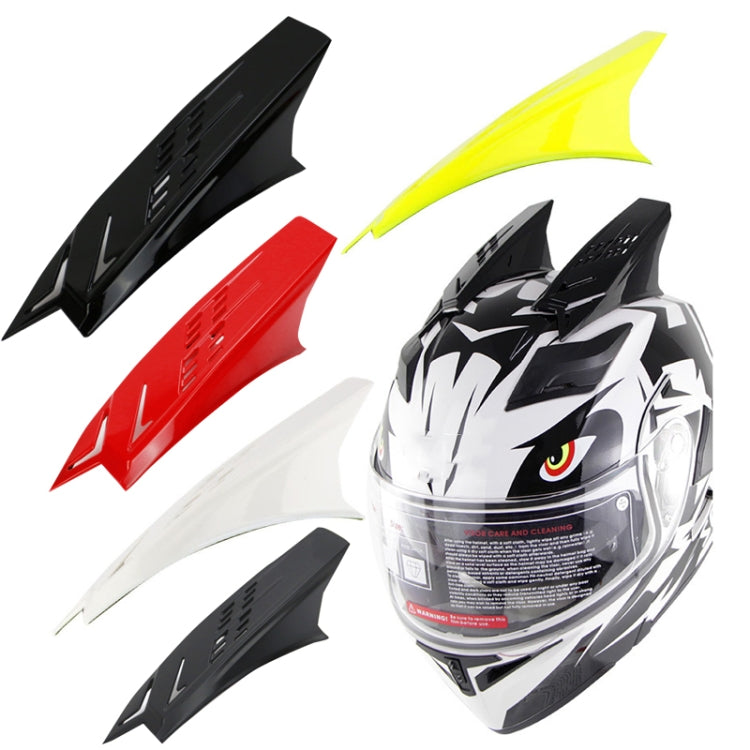 1 Pair Motorcycle Helmet  Horns Plastic Paste Decoration(Dumb Black)