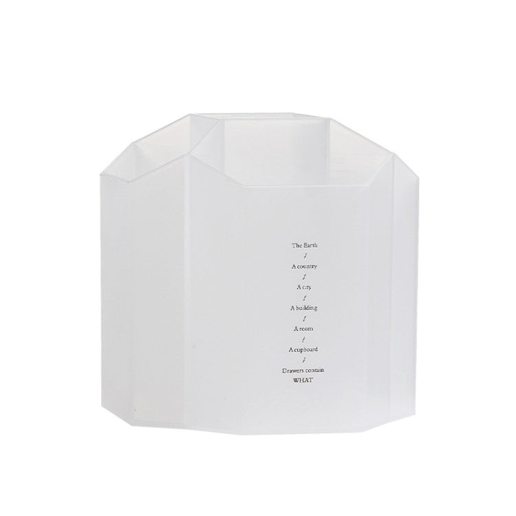 Large Capacity Desktop Storage Box Student Office Pen Bucket, Color: Non-rotating Transparent