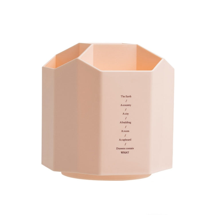 Large Capacity Desktop Storage Box Student Office Pen Bucket, Color: Rotating Pink