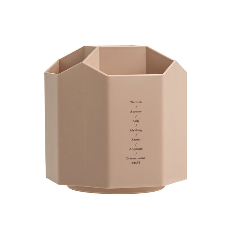 Large Capacity Desktop Storage Box Student Office Pen Bucket, Color: Rotate Dark Pink