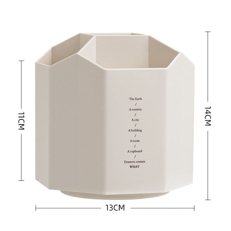 Large Capacity Desktop Storage Box Student Office Pen Bucket, Color: Rotate Dark Pink