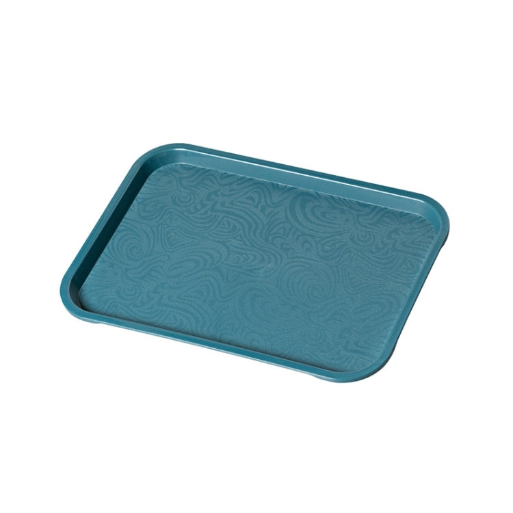 Plastic Household Fruit Tray Afternoon Tea Cake Tray, Size: 35x25x2 cm(Blue)