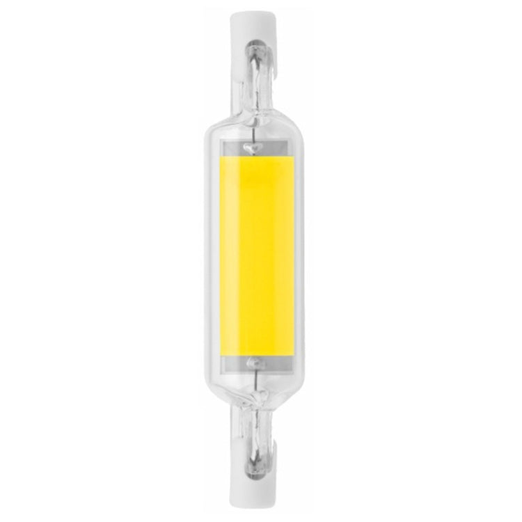 78MM 10W R7S LED COB Dimmer Glass Lamp Double-end Horizontal Plug-in Light(220v Cold White Light)