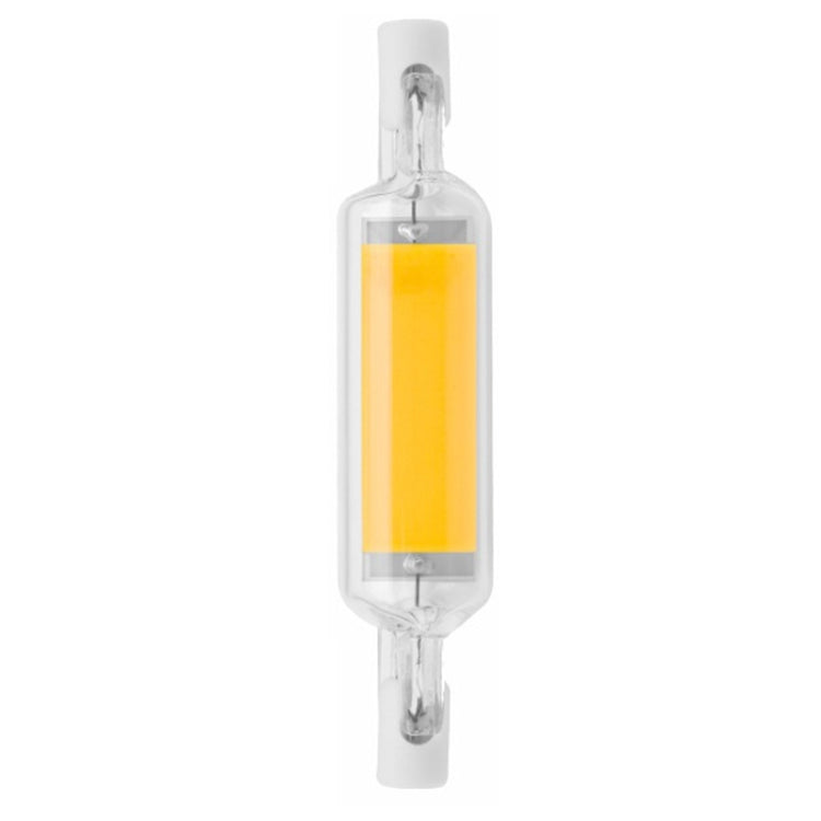 78MM 10W R7S LED COB Dimmer Glass Lamp Double-end Horizontal Plug-in Light(110V Natural White Light)