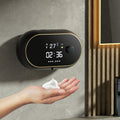 W2 Wall-mounted USB Charging  Automatic Foam Soap Dispenser With Time Temperature Display(Black)