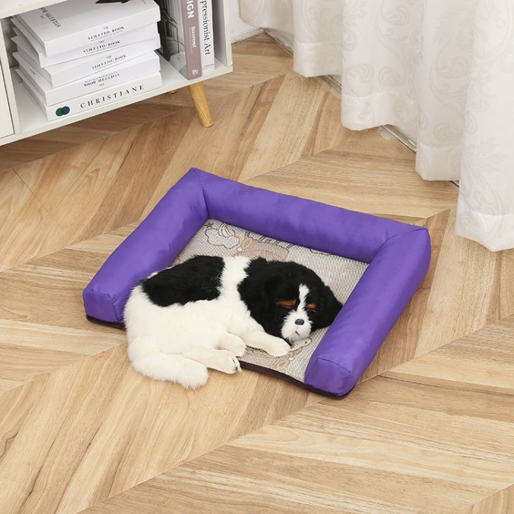 Pet Breathable And Cooler Mat Pet Bed, Specification: S(Black)