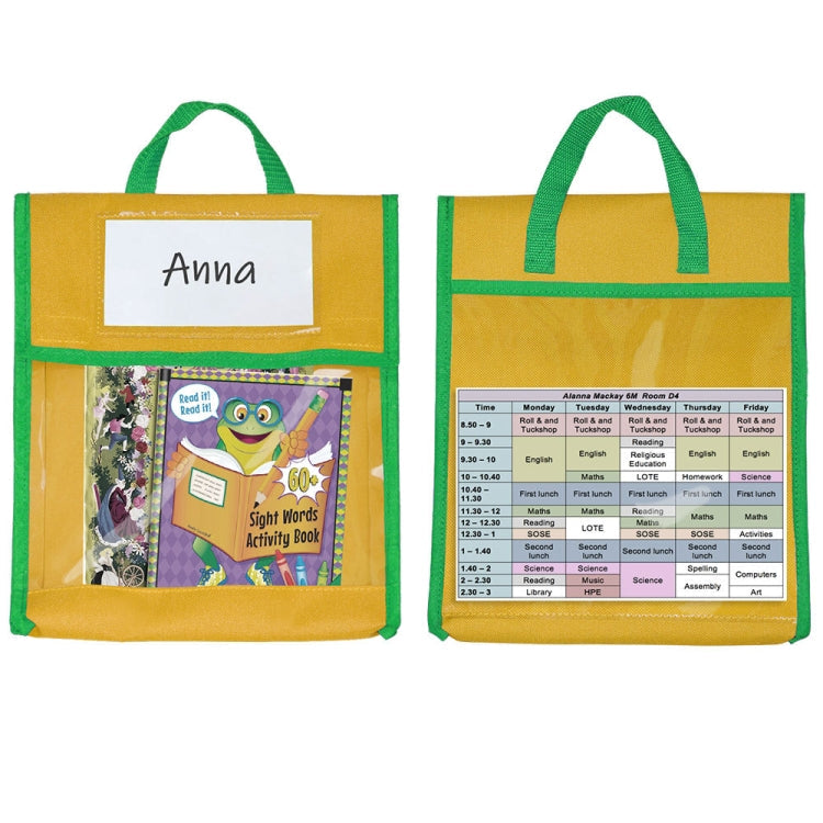 BG20080815 School Children Tote Book Bag Toy Handbag(Yellow)