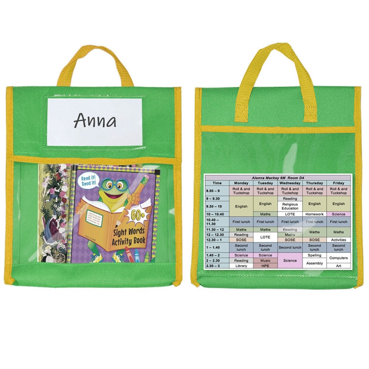 BG20080815 School Children Tote Book Bag Toy Handbag(Green)