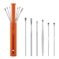 2 Packs Push-Pull Cylinder Storage Ear Scoop Set, Specification: 6 PCS/Set Orange