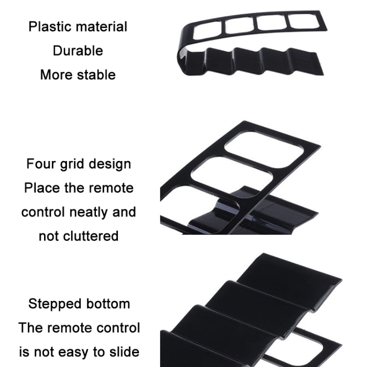 Four-compartment Remote Control Desktop Storage Rack(Orange)