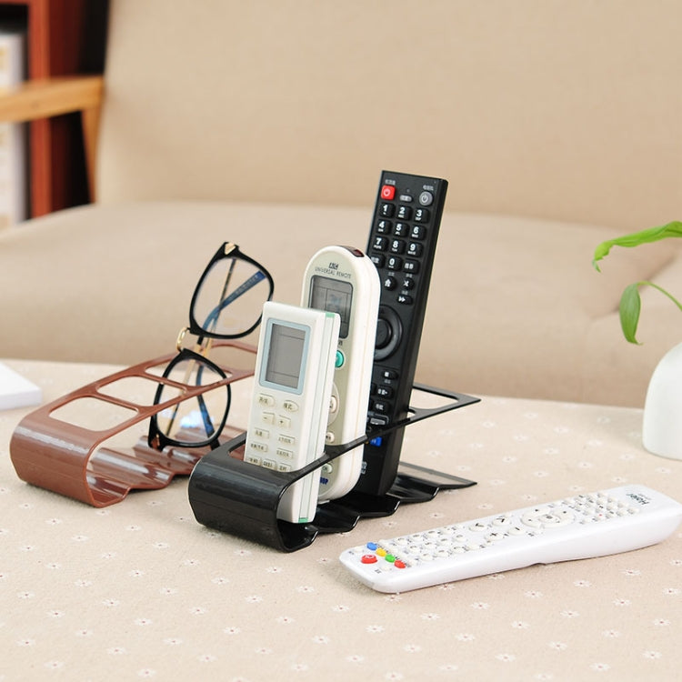 Four-compartment Remote Control Desktop Storage Rack(Black)