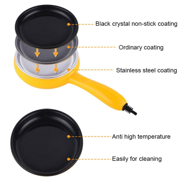 350W Electric Egg Omelette Cooker Frying Pan Steamer Cooker,EU Plug,Style: Single Layer Set Pink