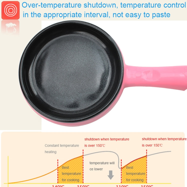 350W Electric Egg Omelette Cooker Frying Pan Steamer Cooker,EU Plug,Style: Double Layer Set Pink
