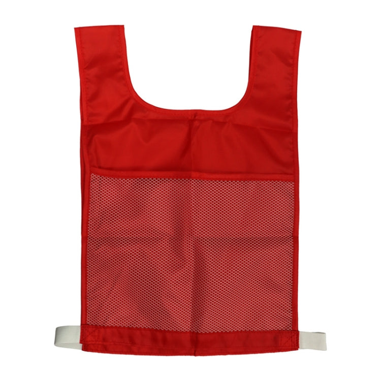 Sports Vest Game Number Alphabet Teaching Vest(Red)