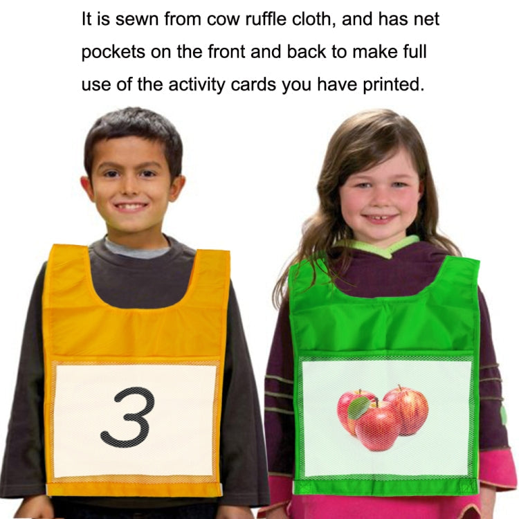 Sports Vest Game Number Alphabet Teaching Vest(Light Green)