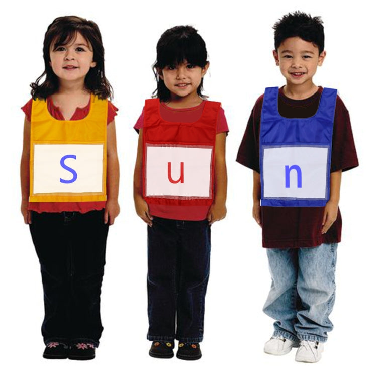 Sports Vest Game Number Alphabet Teaching Vest(Yellow)