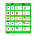 Whiteboard Magnet Hanging Bag Teaching Supplies(Green)