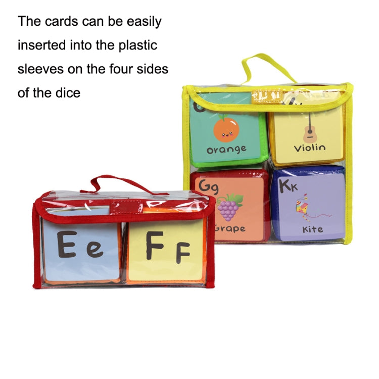 Recognize Color Alphabet Graphic Cards Dice Card